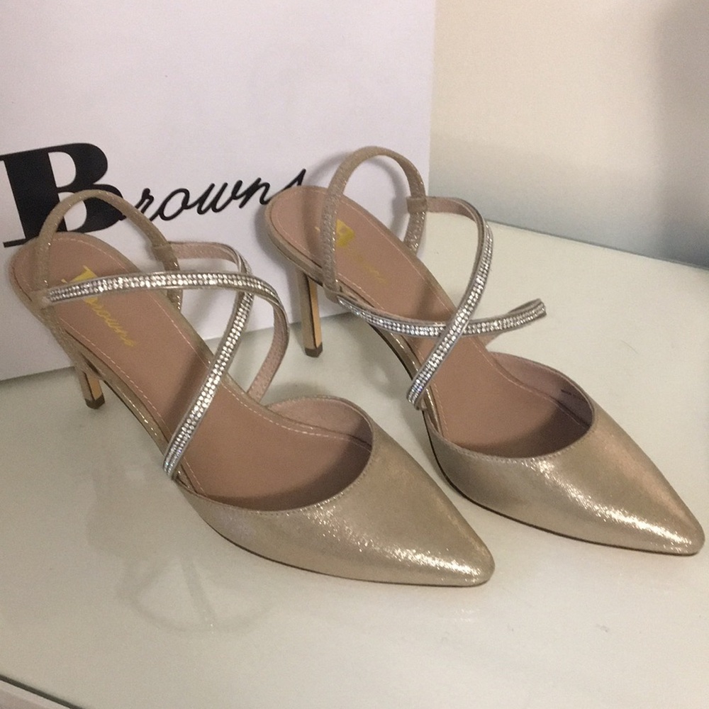 Browns Sparkling High Heels Size 8 1/2 in. NWT